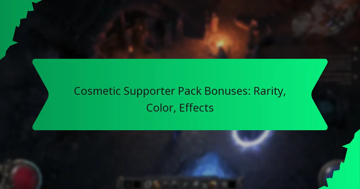 Cosmetic Supporter Pack Bonuses: Rarity, Color, Effects
