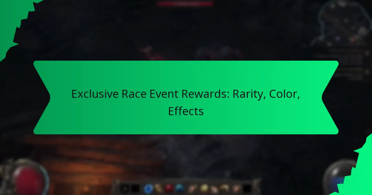 Exclusive Race Event Rewards: Rarity, Color, Effects