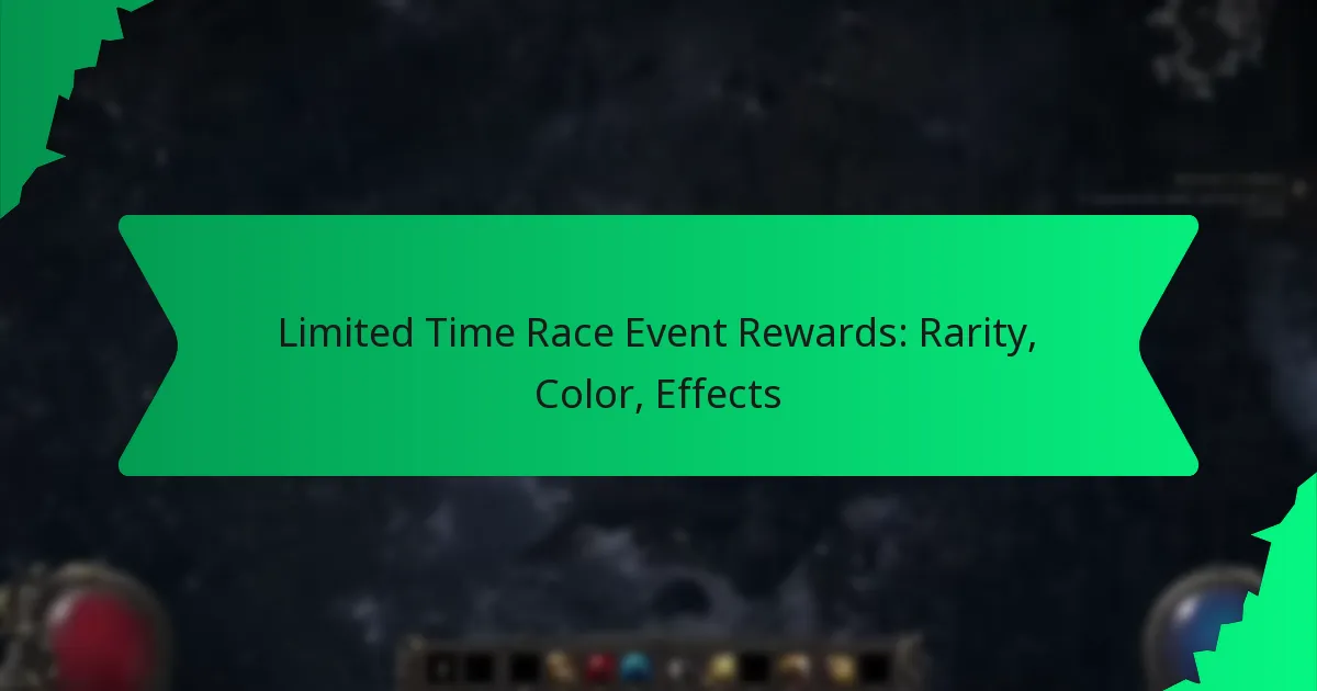 Limited Time Race Event Rewards: Rarity, Color, Effects