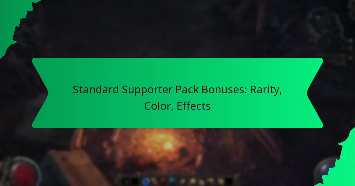 Standard Supporter Pack Bonuses: Rarity, Color, Effects