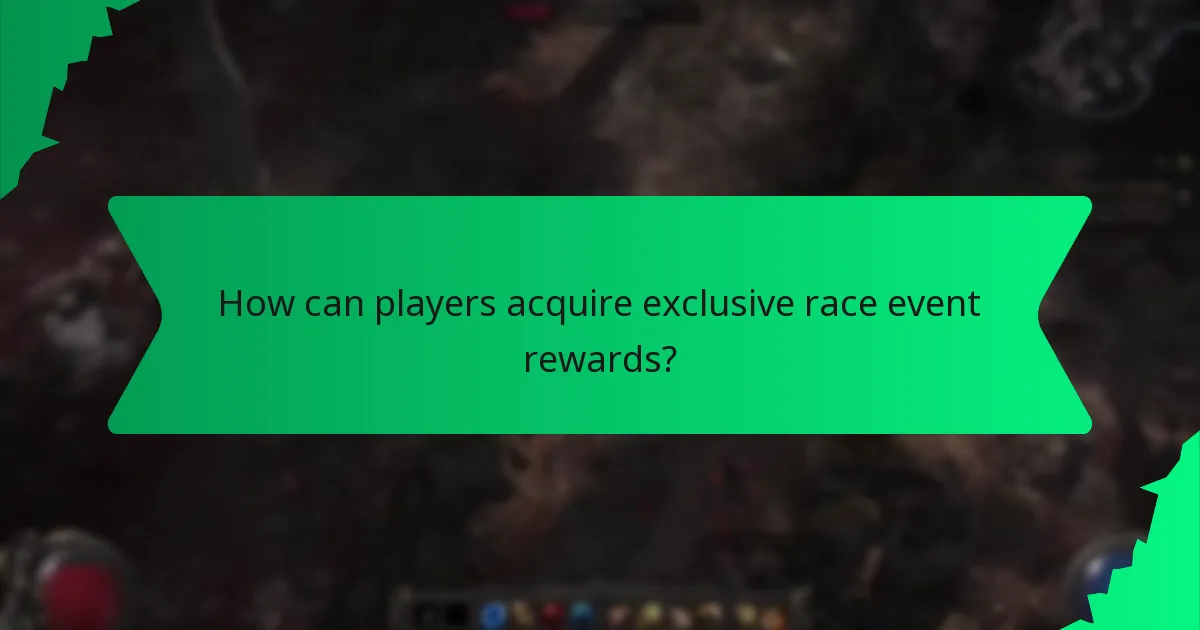How can players acquire exclusive race event rewards?