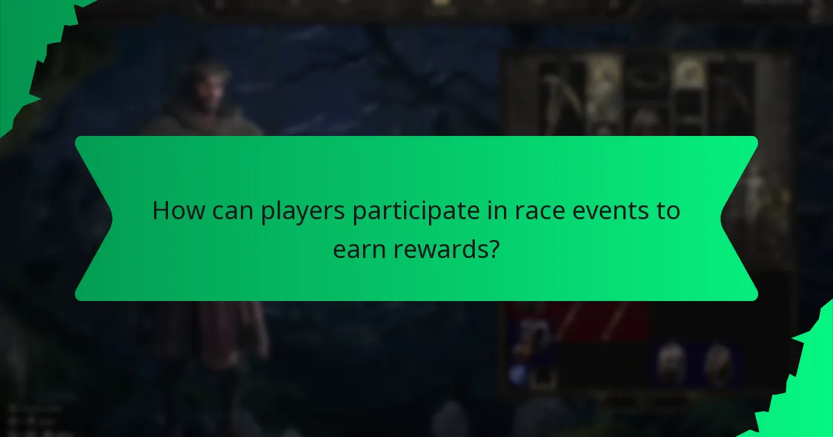 How can players participate in race events to earn rewards?