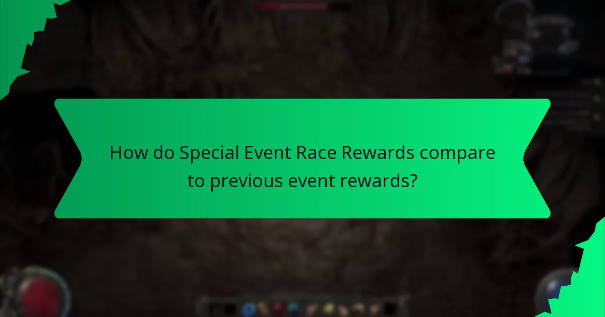 How do Special Event Race Rewards compare to previous event rewards?