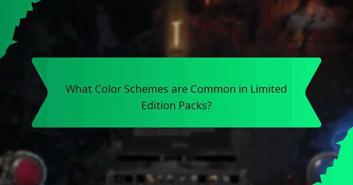 What Color Schemes are Common in Limited Edition Packs?