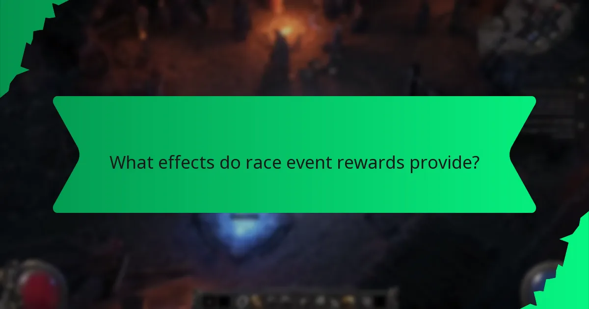 What effects do race event rewards provide?