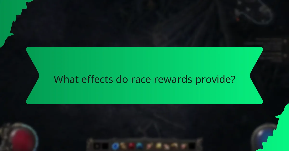 What effects do race rewards provide?
