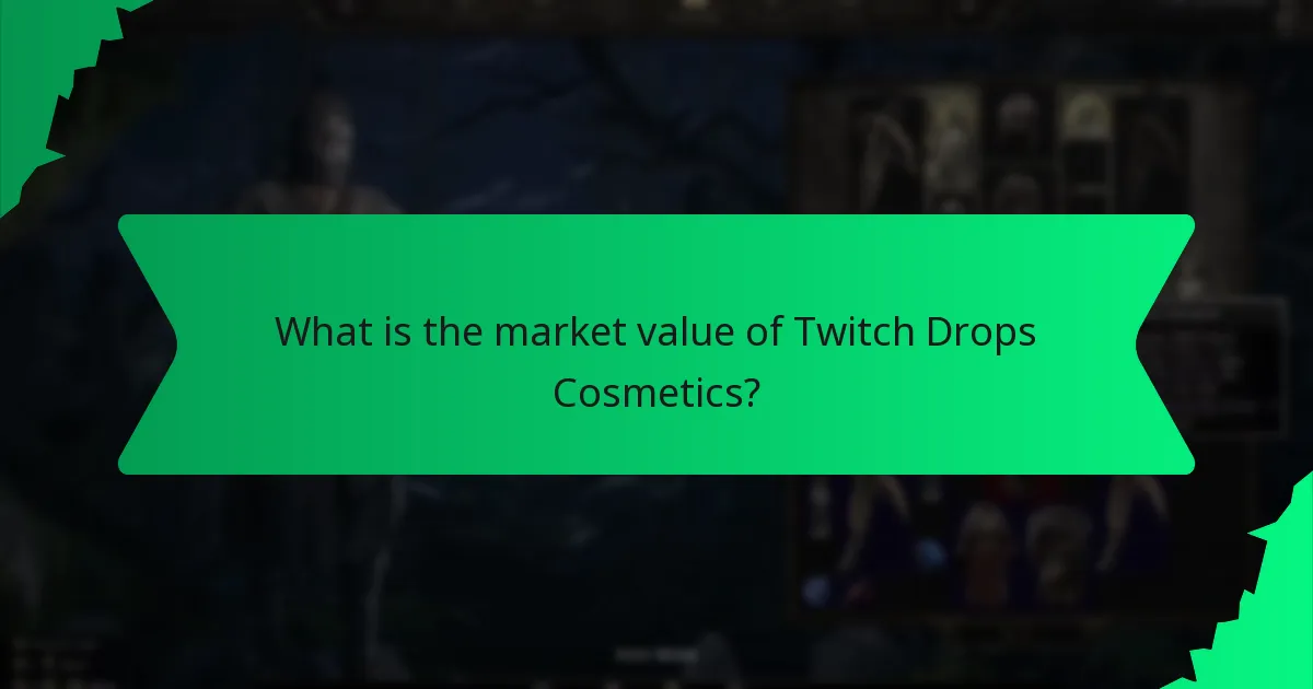 What is the market value of Twitch Drops Cosmetics?