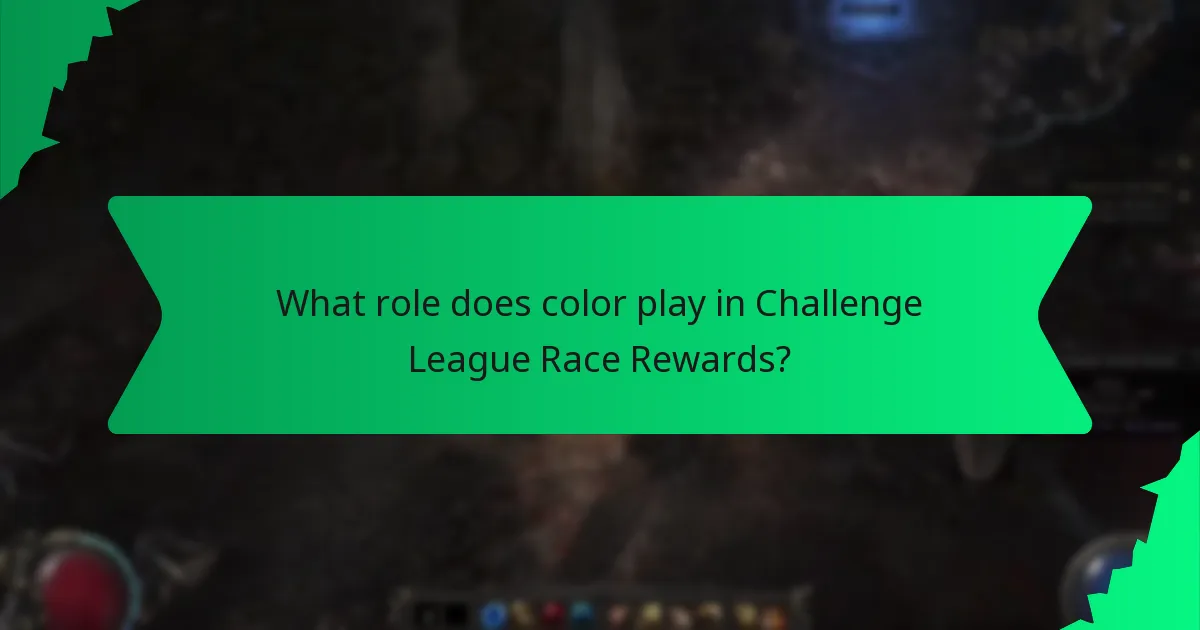 What role does color play in Challenge League Race Rewards?