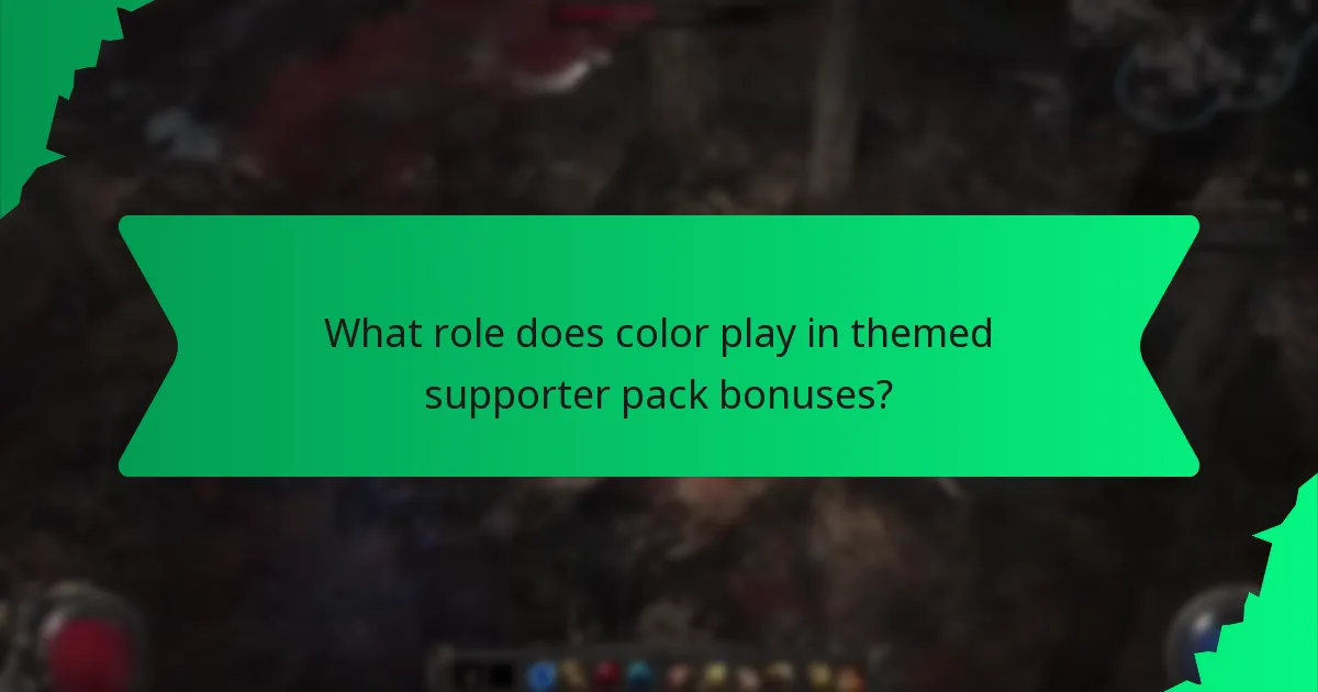 What role does color play in themed supporter pack bonuses?